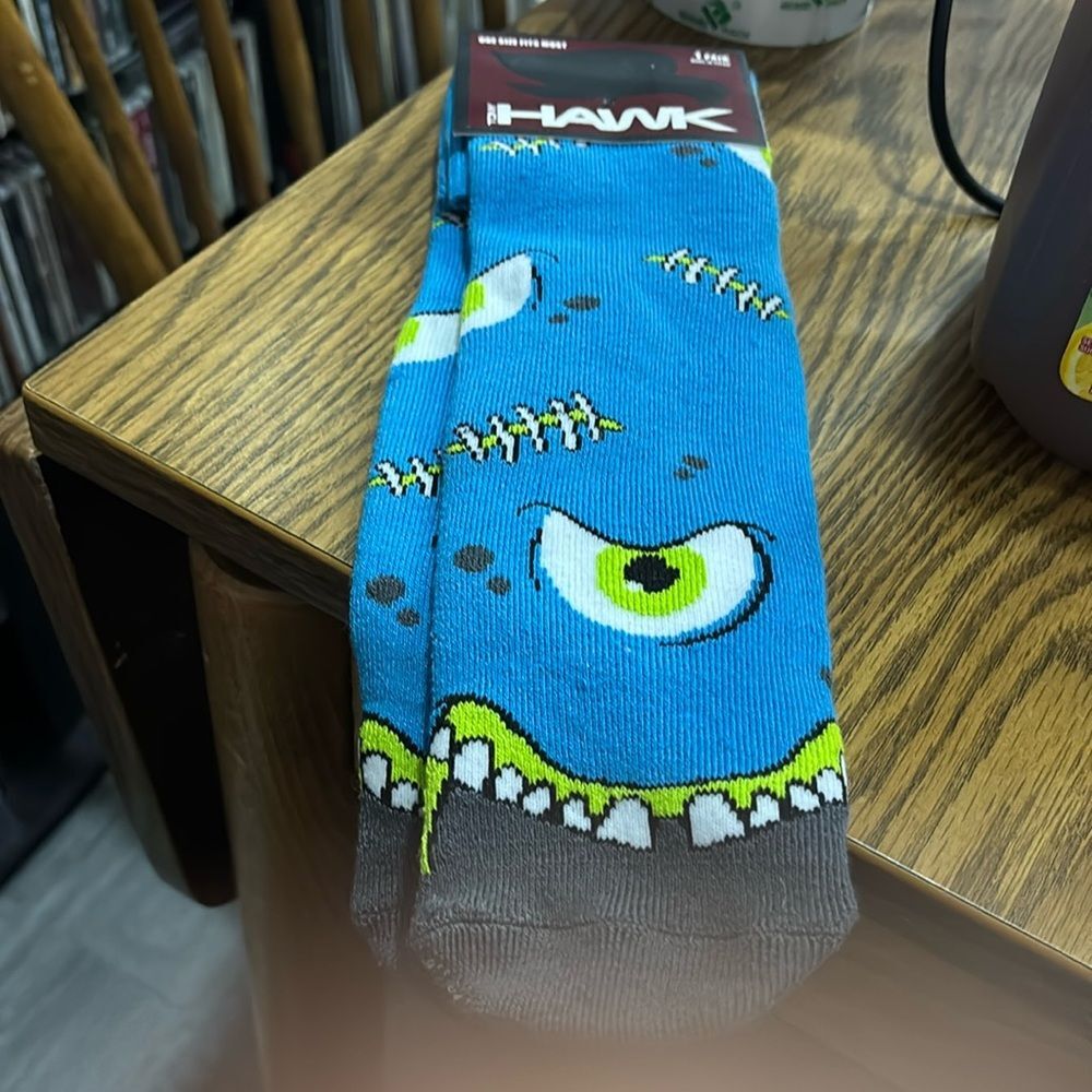 Tony Hawk monster horror themed non-slip socks NWT